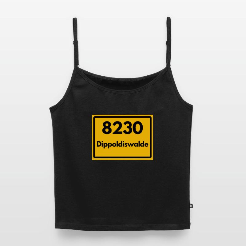 OLD POSTCODE ZIP CODE 8230 DIPPOLDISWALDE SAXONY Women's Premium Organic Spaghetti Strap Top