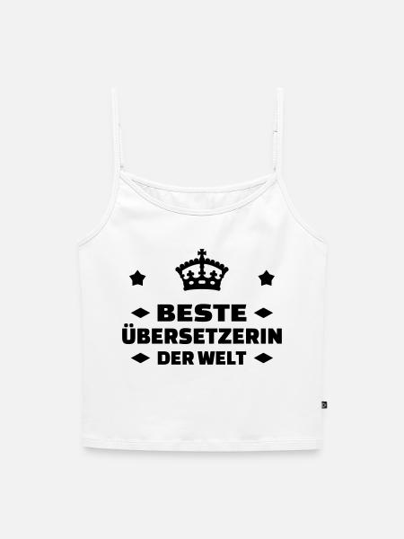 Übersetzer / Übersetzerin / Übersetzung / - Frauen Premium Organic Top mit Spaghettiträgern - Weiß