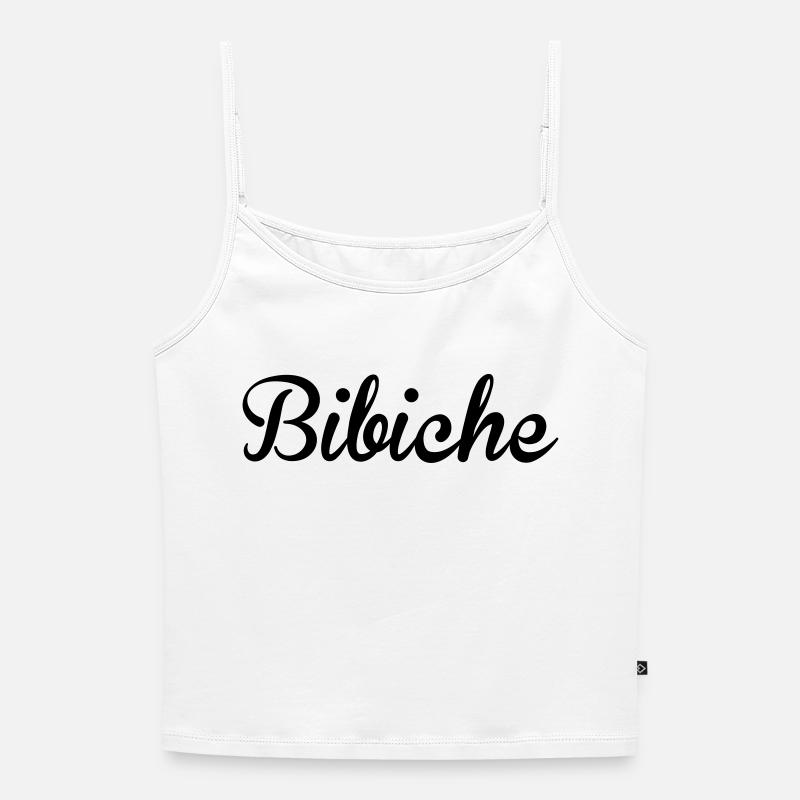 bibiche - Women's Premium Organic Spaghetti Strap Top - white