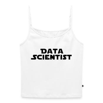 Data Scientist - Frauen Premium Organic Top mit Spaghettiträgern - Weiß - Vorne - Selfina (174cm)