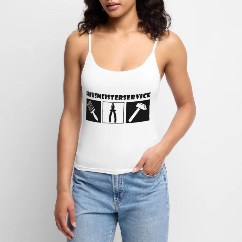 Edifici Pulizia Top Premium donna con spalline sottili bio