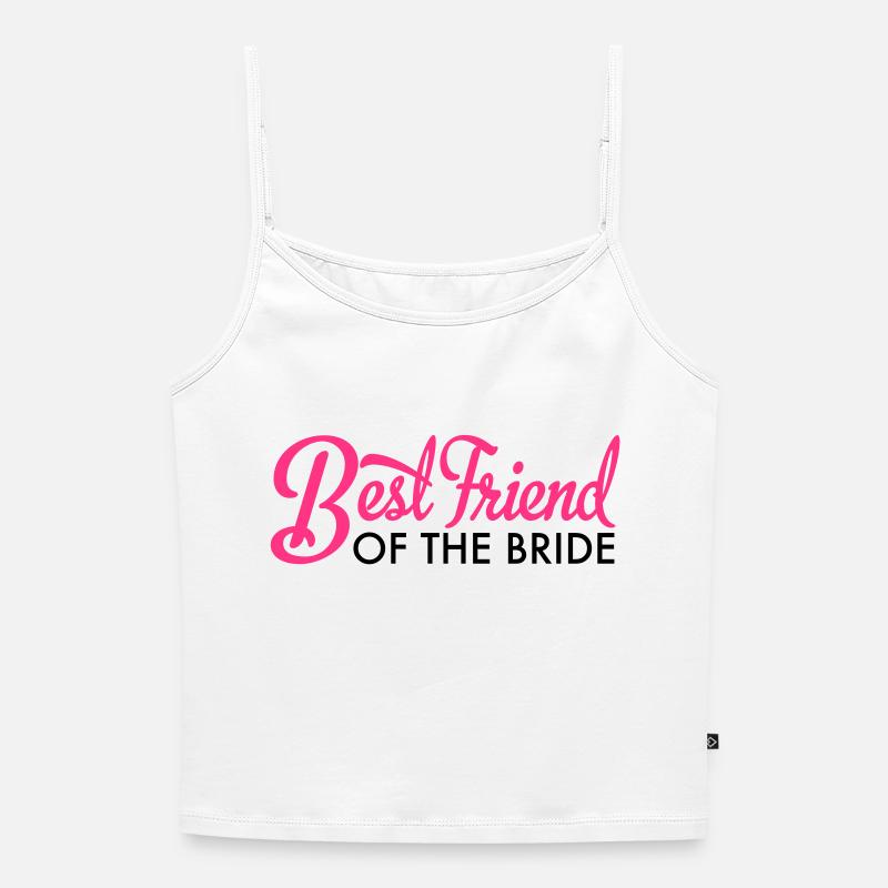 bride - Women's Premium Organic Spaghetti Strap Top - white