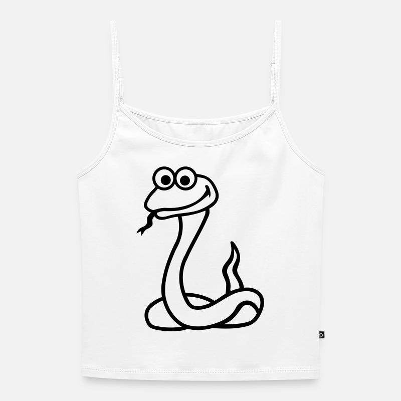 Snake - Women's Premium Organic Spaghetti Strap Top - white