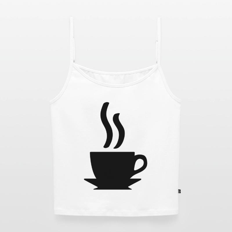 Kaffe oder Tee Frauen Premium Organic Top mit Spaghettiträgern