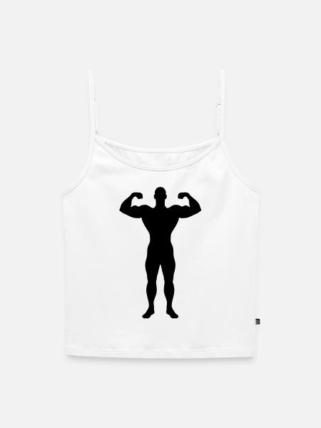bodybuilding_19 - Frauen Premium Organic Top mit Spaghettiträgern - Weiß