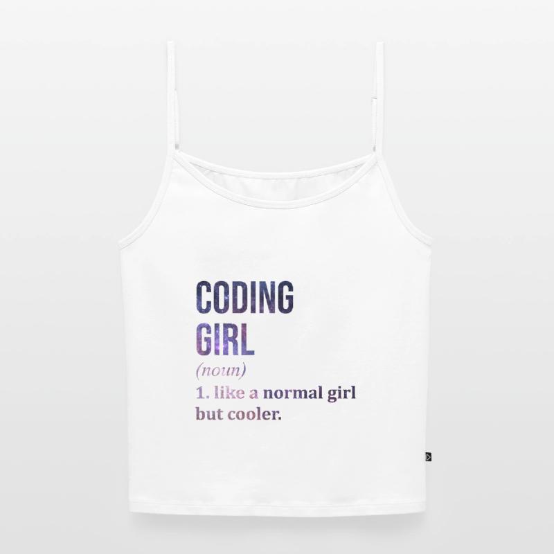 Codage Codage Codage Top Premium femme à fines bretelles bio