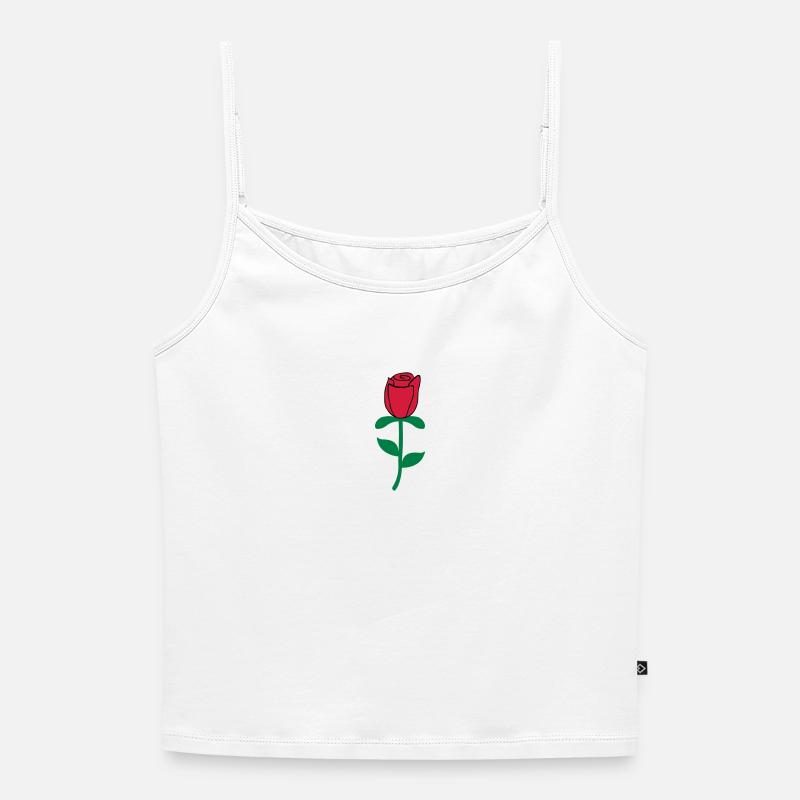 Rose - Women's Premium Organic Spaghetti Strap Top - white