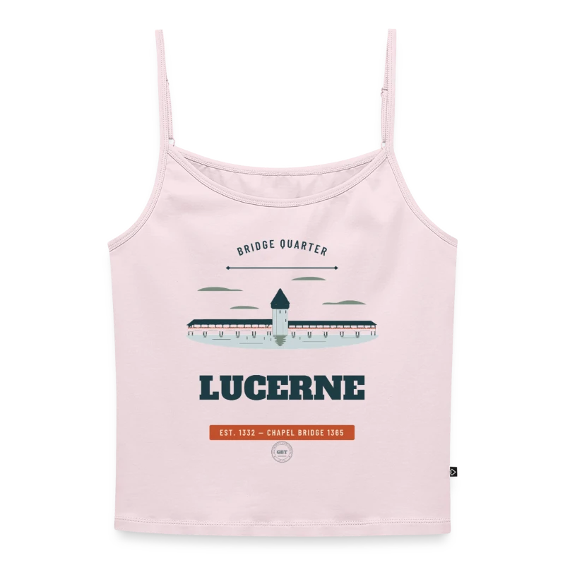 Abzeichen Lucerne auf women's premium organic spaghetti strap top