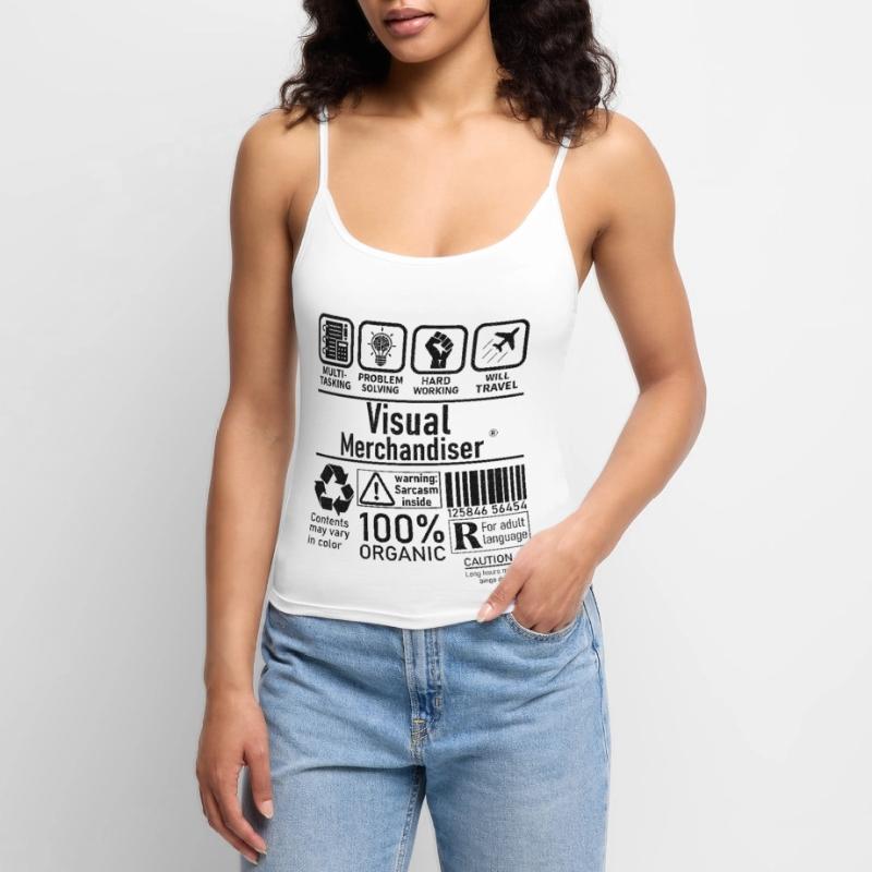 Visual Merchandiser multi tasking problem solving Frauen Premium Organic Top mit Spaghettiträgern
