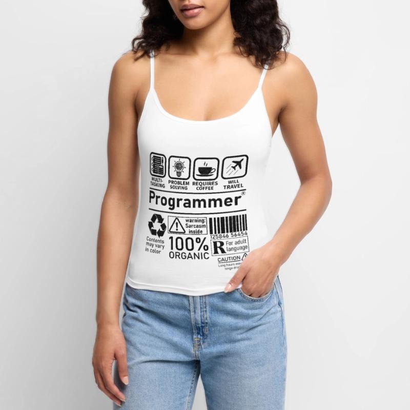Programmer multi tasking problem solving requires Frauen Premium Organic Top mit Spaghettiträgern