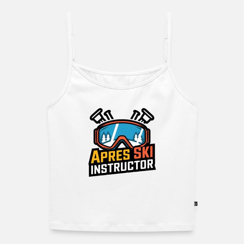 Après Ski Instructor - Women's Premium Organic Spaghetti Strap Top - white