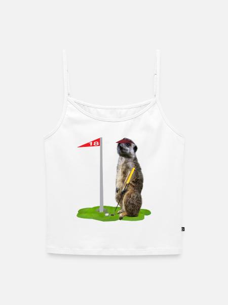 Golf-Erdmännchen - Frauen Premium Organic Top mit Spaghettiträgern - Weiß