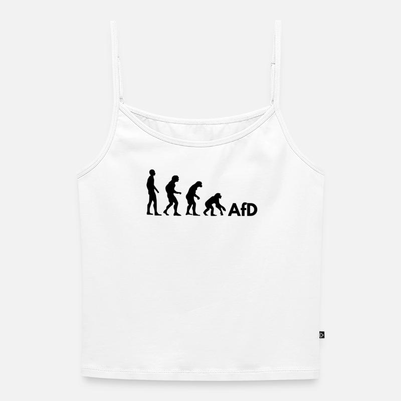 AfD Evolution - Women's Premium Organic Spaghetti Strap Top - white