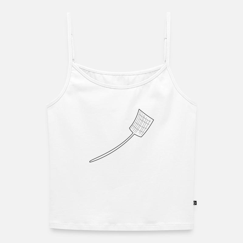 Swatter - Women's Premium Organic Spaghetti Strap Top - white