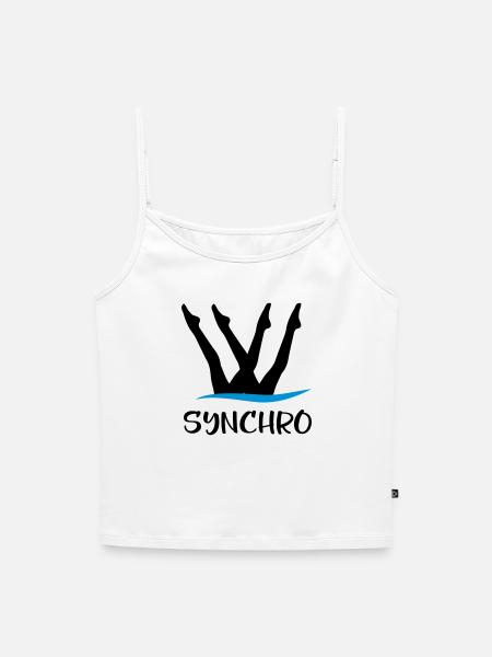 Synchronschwimmen - Frauen Premium Organic Top mit Spaghettiträgern - Weiß