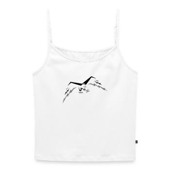 Flying Hawk - Women's Premium Organic Spaghetti Strap Top - white - Front - Selfina (174cm)