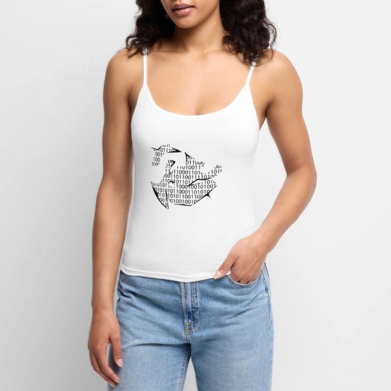 code binaire Top Premium femme à fines bretelles bio