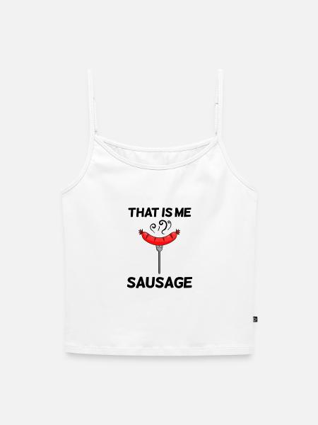 Wurst Spruch lustig - Frauen Premium Organic Top mit Spaghettiträgern - Weiß