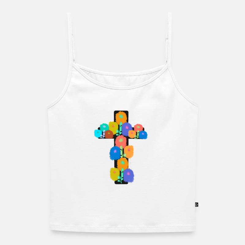 funeral mourning mourning redemption jesus savior - Women's Premium Organic Spaghetti Strap Top - white