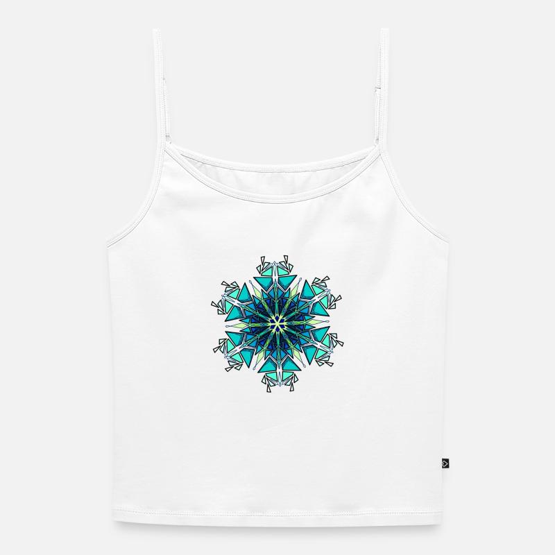Snowflake - Women's Premium Organic Spaghetti Strap Top - white