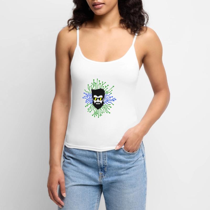 Nerd Developer Computer Code Informatik Debug Frauen Premium Organic Top mit Spaghettiträgern