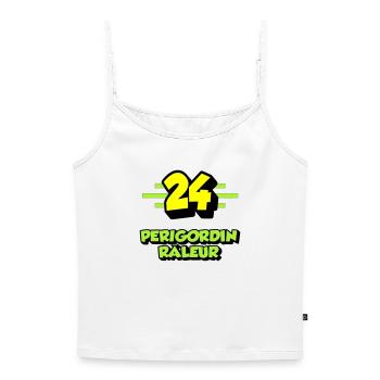 Complaining Périgordin - Women's Premium Organic Spaghetti Strap Top - white - Front - Selfina (174cm)