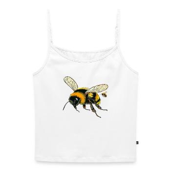 bumblebees - Women's Premium Organic Spaghetti Strap Top - white - Front - Selfina (174cm)