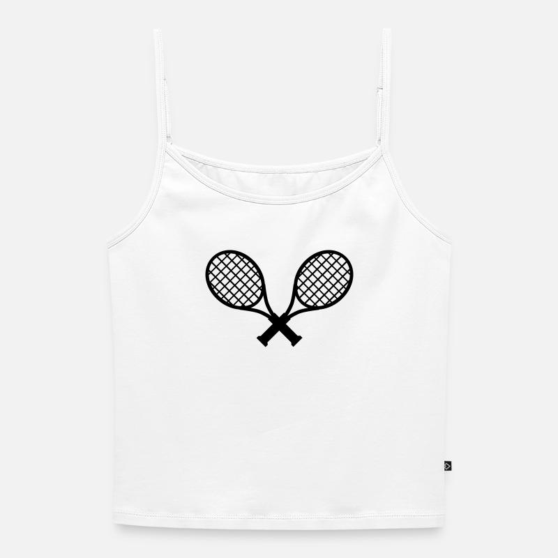 Tennis Schläger Rackets - Women's Premium Organic Spaghetti Strap Top - white