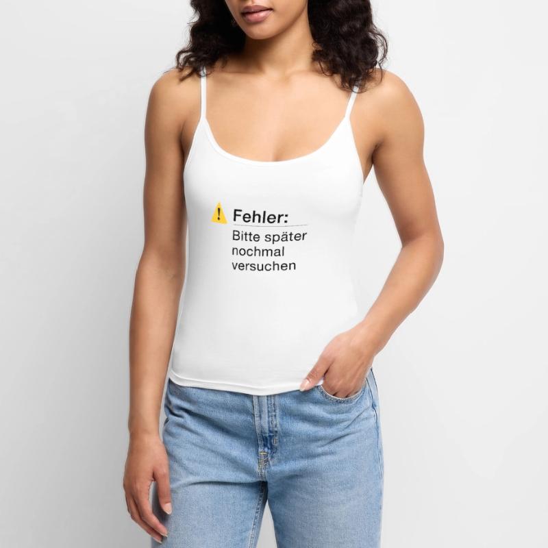 Fehler: Bitte noch einmal versuchen, Informatik Frauen Premium Organic Top mit Spaghettiträgern