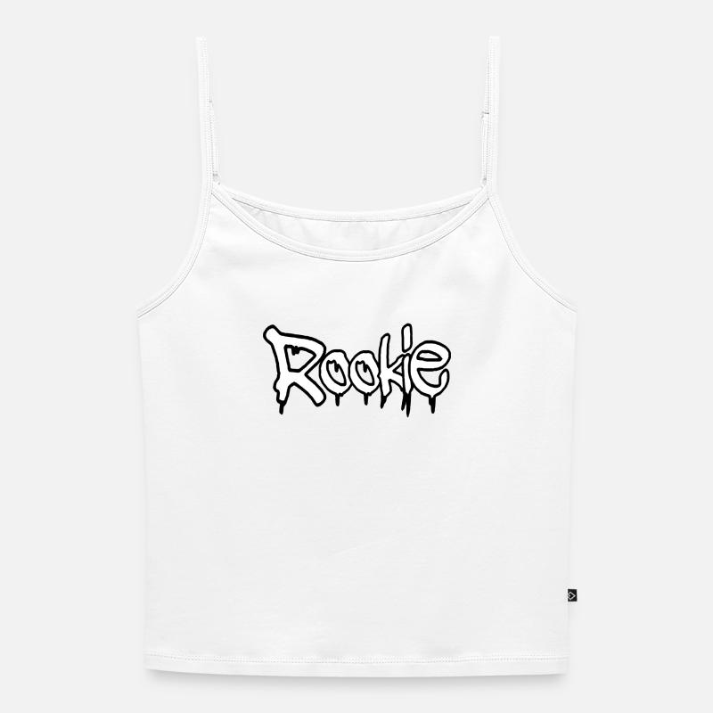 Graffiti-Stil Anfänger-Textdesign - Frauen Premium Organic Top mit Spaghettiträgern - Weiß