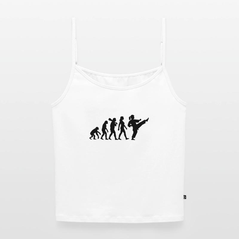 Karate Evolution Frauen Premium Organic Top mit Spaghettiträgern