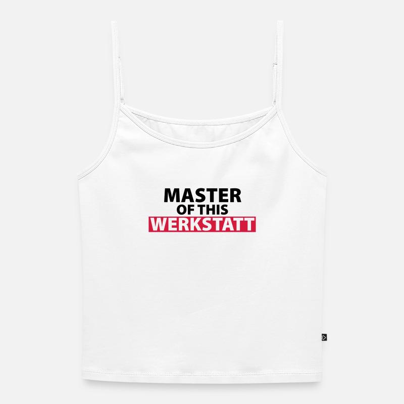 master of this workshop - Women's Premium Organic Spaghetti Strap Top - white