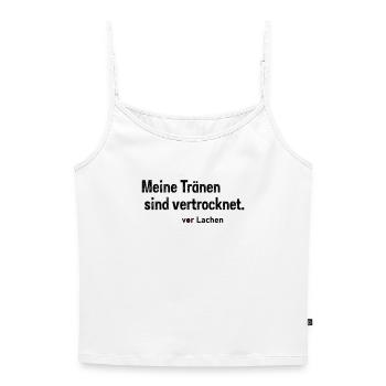 Tränen vertrocknet - Frauen Premium Organic Top mit Spaghettiträgern - Weiß - Vorne - Selfina (174cm)