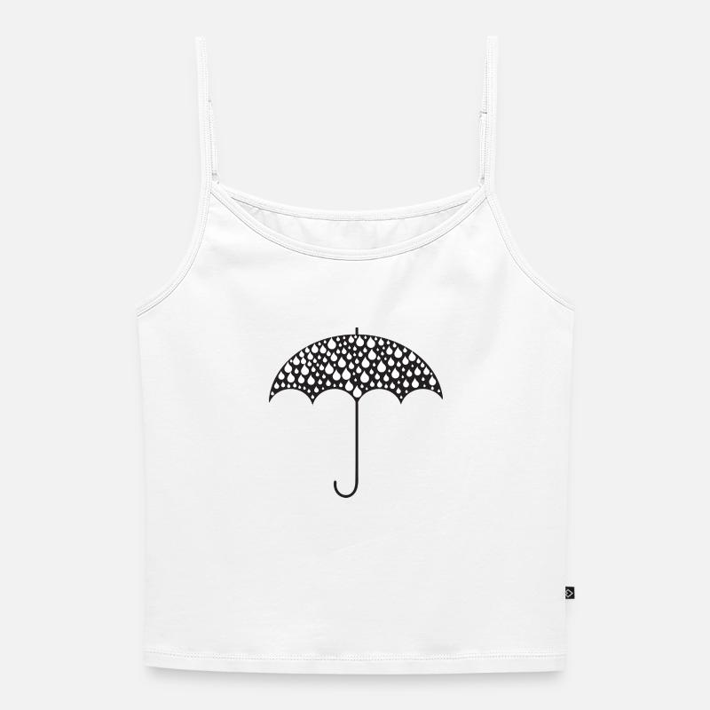 Umbrella illustration - Women's Premium Organic Spaghetti Strap Top - white