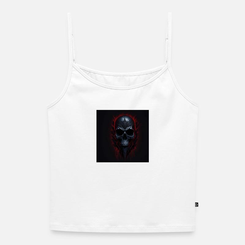 Heavy Metal 4 - Women's Premium Organic Spaghetti Strap Top - white