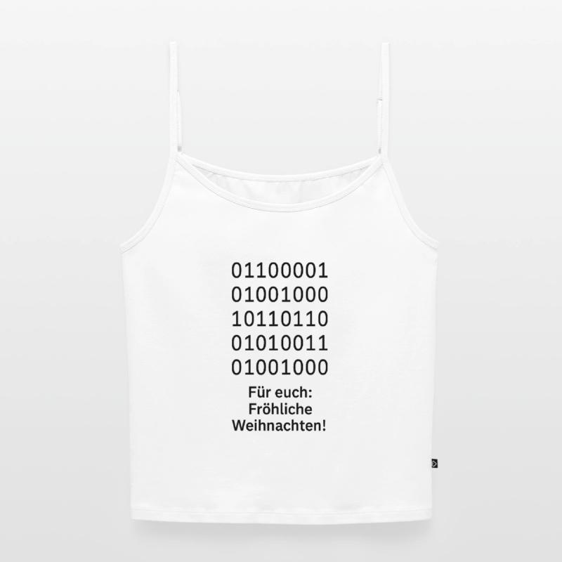 Binary Code Christmas Magic Women's Premium Organic Spaghetti Strap Top