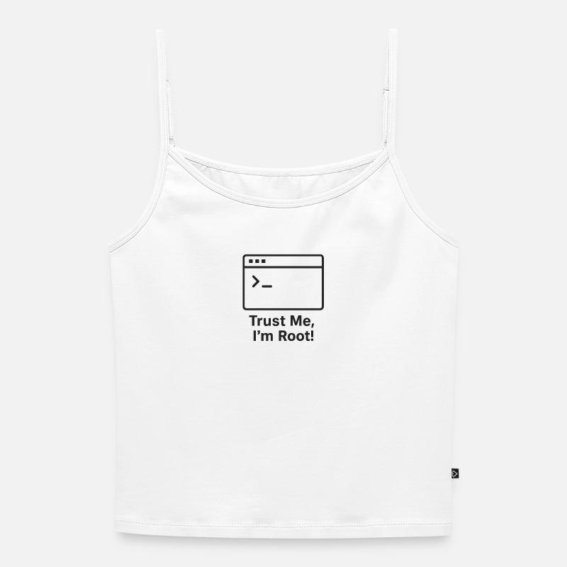 Trust Me I am Root - Women's Premium Organic Spaghetti Strap Top - white
