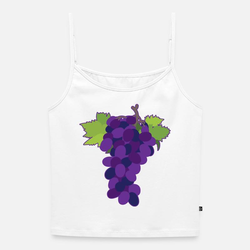 Raisin - Women's Premium Organic Spaghetti Strap Top - white