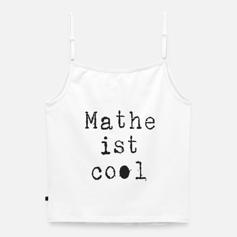 Math - Math is cool - Women's Premium Organic Spaghetti Strap Top - white