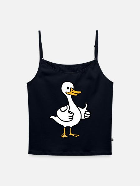Gans - Frauen Premium Organic Top mit Spaghettiträgern - Navy