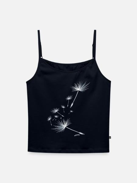 Pusteblume Design 2 - Frauen Premium Organic Top mit Spaghettiträgern - Navy