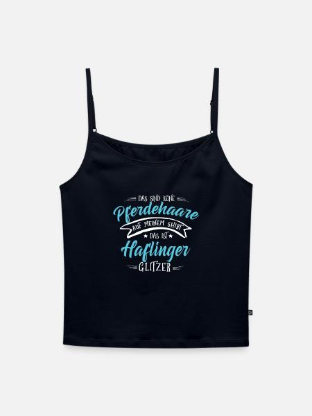 Glitzer Haflinger - Frauen Premium Organic Top mit Spaghettiträgern - Navy