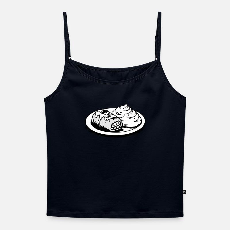 Golubzi cabbage wrap with mashed potatoes - Women's Premium Organic Spaghetti Strap Top - navy