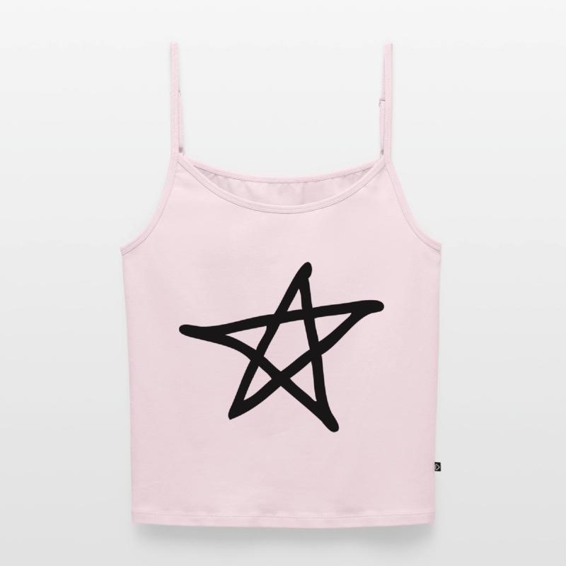 Pentacle - Devil - 666 - Star Women's Premium Organic Spaghetti Strap Top
