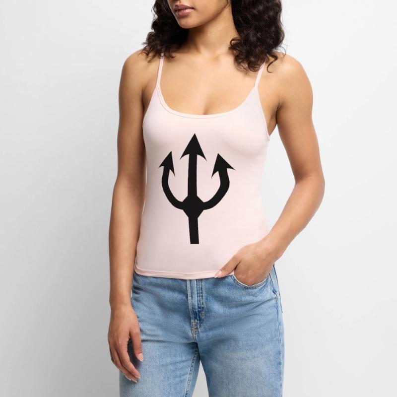 trident devil fork Top Premium femme à fines bretelles bio