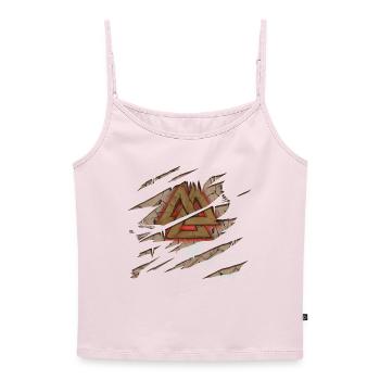 Vikings Odin's sign - Women's Premium Organic Spaghetti Strap Top - powder pink - Front - Selfina (174cm)