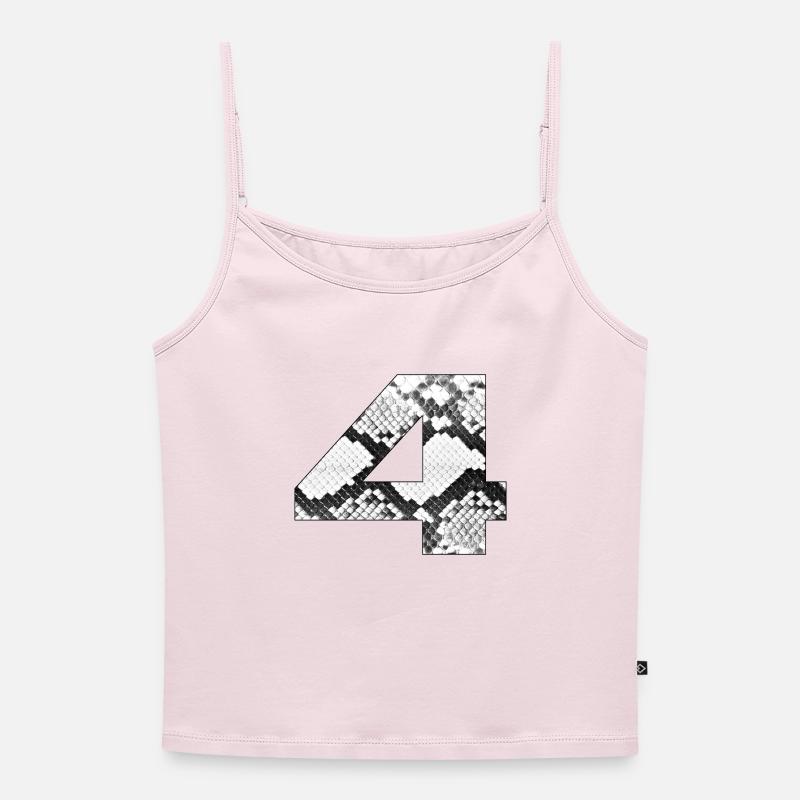 Snake Pattern Design Number 4 - Women's Premium Organic Spaghetti Strap Top - powder pink