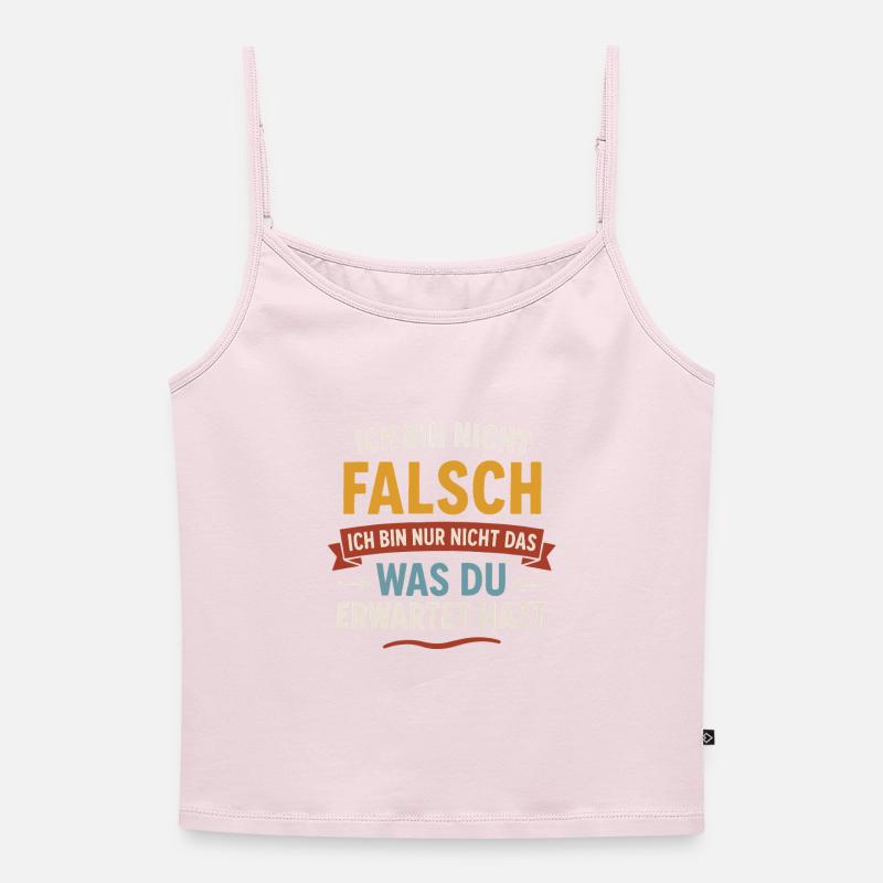 I'm not wrong - not what you expected - Women's Premium Organic Spaghetti Strap Top - powder pink