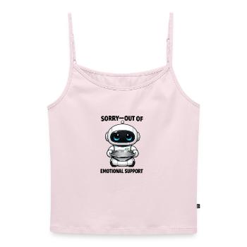 Snack Bot Küchenfreund - Women's Premium Organic Spaghetti Strap Top - powder pink - Front - Selfina (174cm)