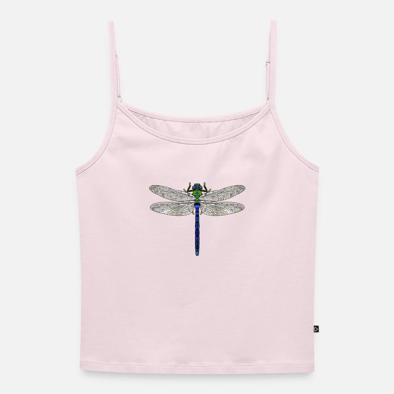 King dragonfly - Women's Premium Organic Spaghetti Strap Top - powder pink